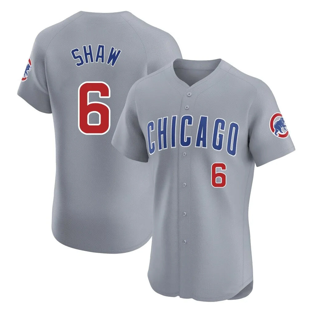CAdoa C.Cubs #6 Matt Shaw Player Gray Road Limited Elite Home Stitched Jerseys