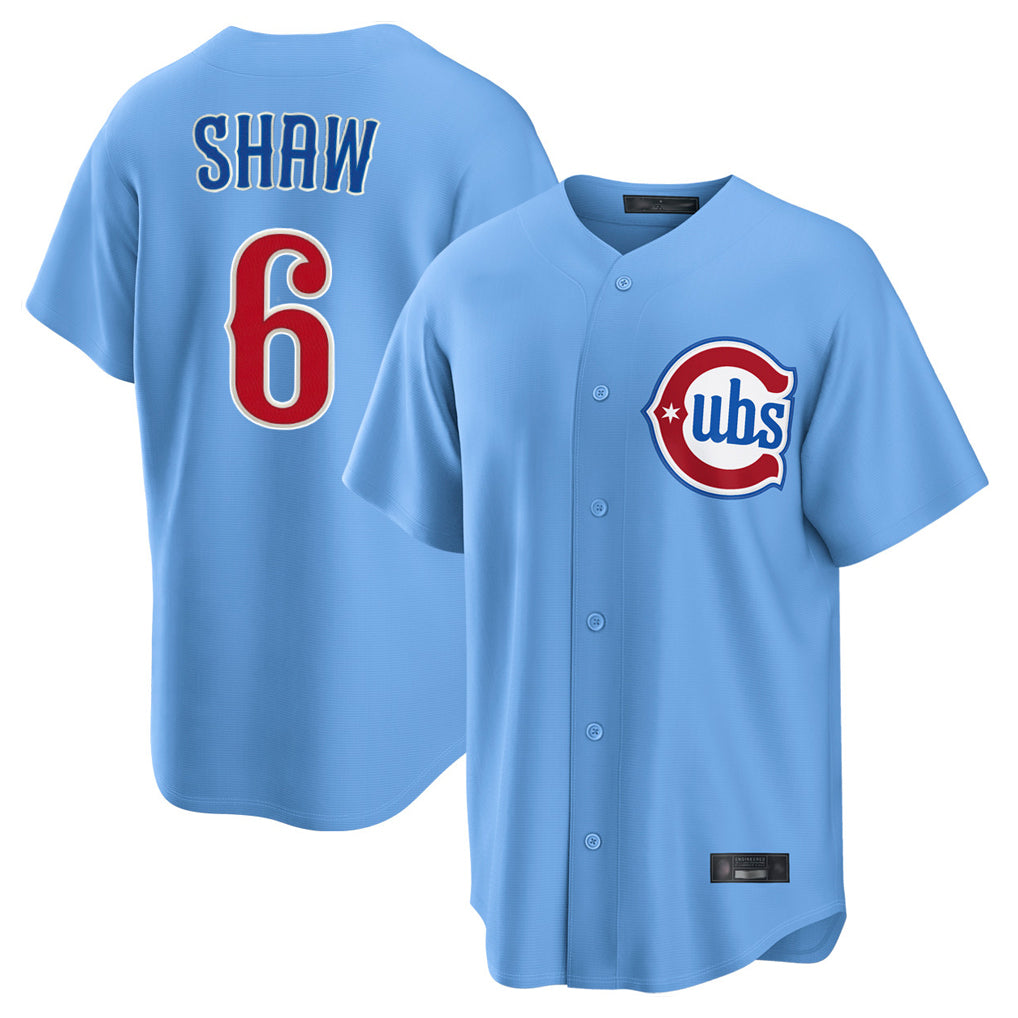 CAdoa C.Cubs #6 Matt Shaw Player Light Blue Home Game Stitched Jerseys