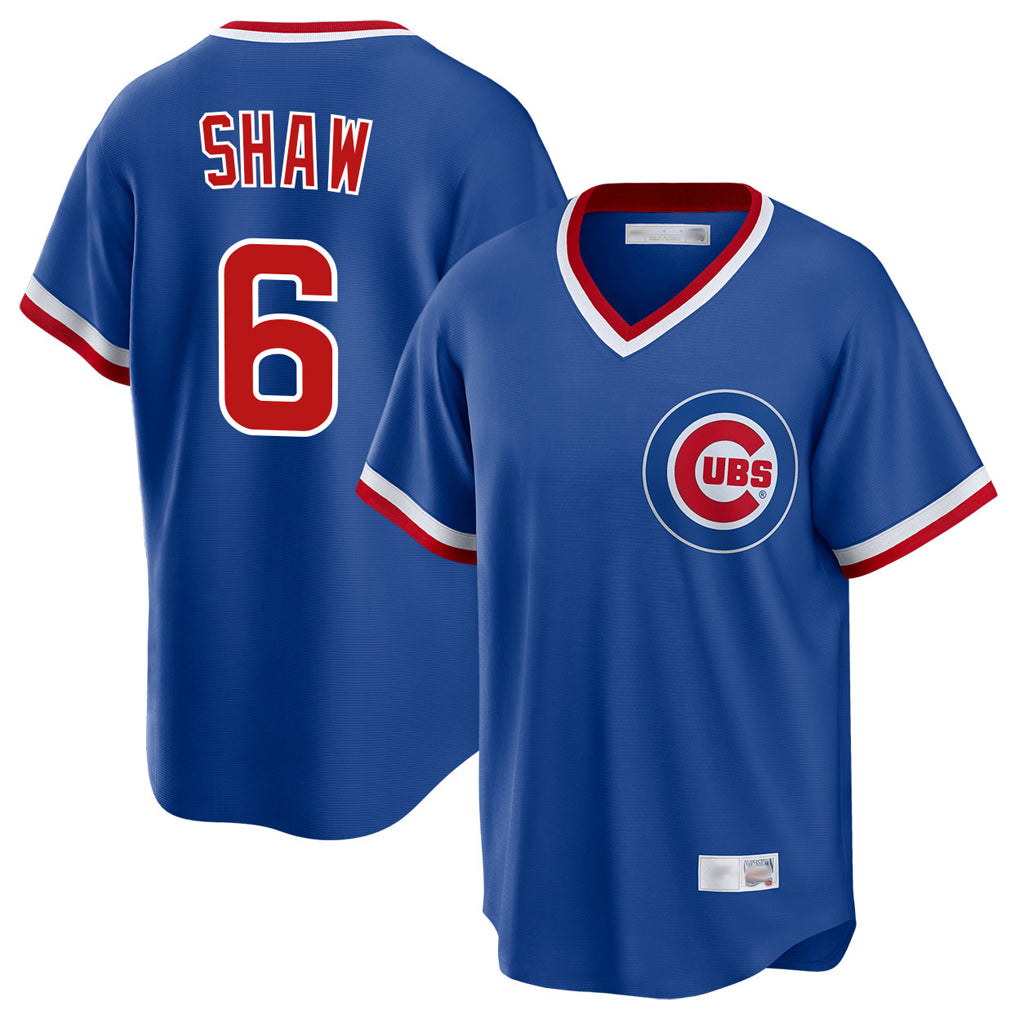 CAdoa C.Cubs #6 Matt Shaw Player Royal T-shirt Cooperstown Collection Limited Stitched Jerseys