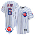 CAdoa C.Cubs #6 Matt Shaw Player White 150th Anniversary Home Game Stitched Jerseys