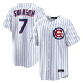 CAdoa C.Cubs #7 Dansby Swanson Player White Game Home Stitched Jerseys
