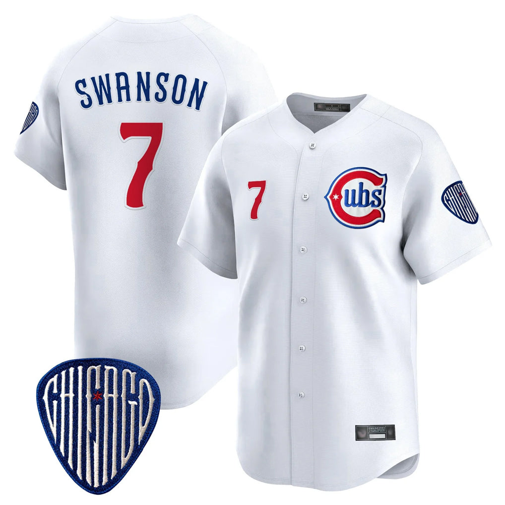 CAdoa C.Cubs #7 Dansby Swanson Player White Vapor Premier Limited Home Stitched Jerseys