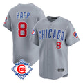 CAdoa C.Cubs #8 Ian Happ Player Gray Road 150th Anniversary Limited Home Stitched Jerseys