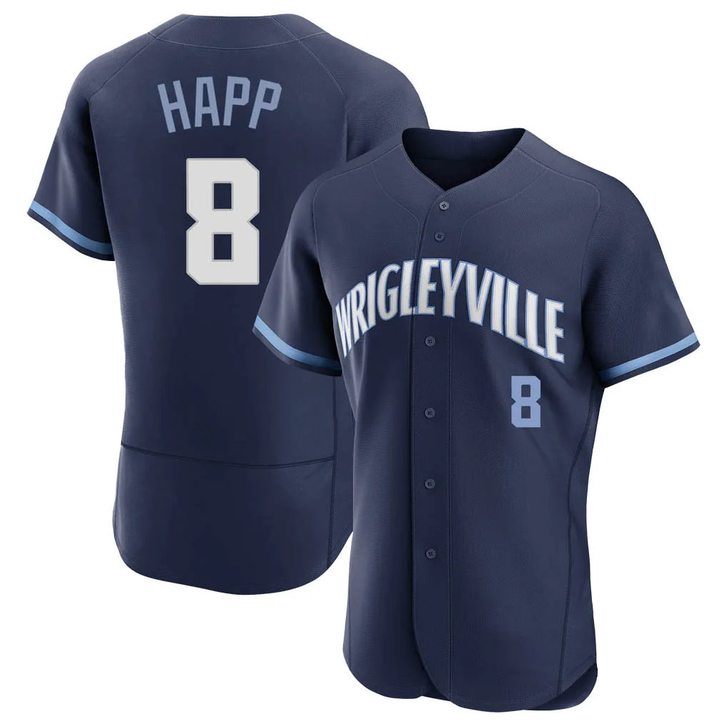 CAdoa C.Cubs #8 Ian Happ Player Navy City Connect Limited Elite Home Stitched Jerseys