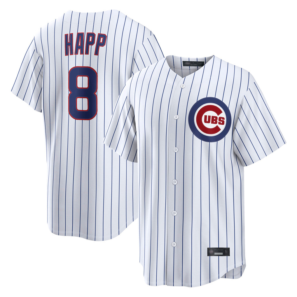 CAdoa C.Cubs #8 Ian Happ Player White Limited Home Game Stitched Jerseys