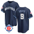 CAdoa C.Cubs #9 Miguel Amaya Player Navy 150th Anniversary City Connect Home Game Stitched Jerseys