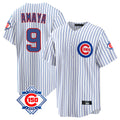 CAdoa C.Cubs #9 Miguel Amaya Player White 150th Anniversary Home Game Stitched Jerseys