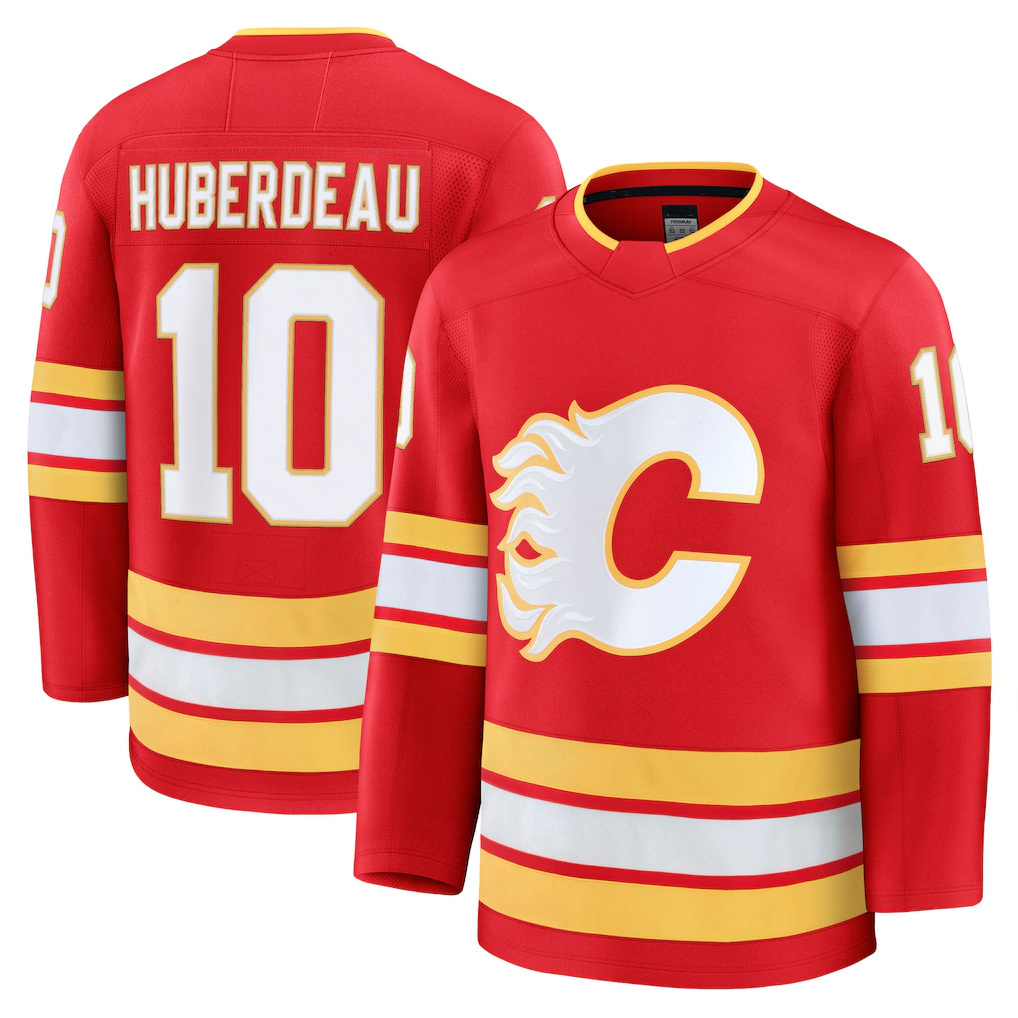 CAdoa C.Flames #10 Jonathan Huberdeau Red Home Breakaway Player Jerseys