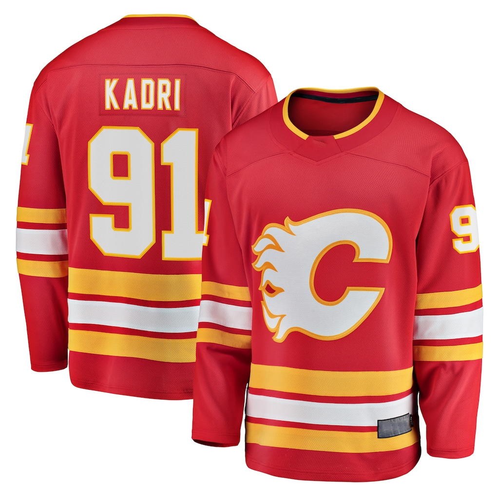 CAdoa C.Flames #91 Nazem Kadri Red Home Breakaway Player Jerseys