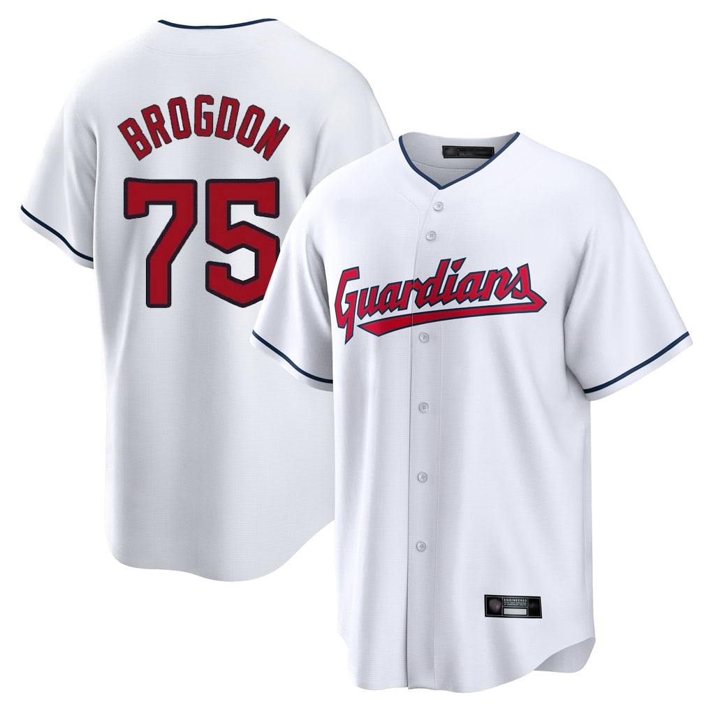 CAdoa C.Guardians #75 Connor Brogdon Player White Home Game Stitched Jerseys