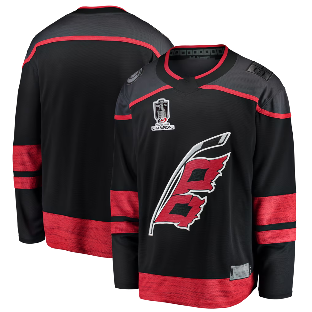 CAdoa C.Hurricanes Black 2026 Stanley Cup Champions Home Breakaway Stitched Jerseys