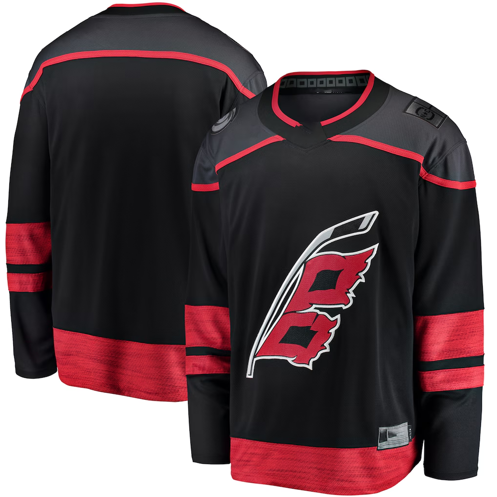 CAdoa C.Hurricanes Black Home Breakaway Stitched Jerseys