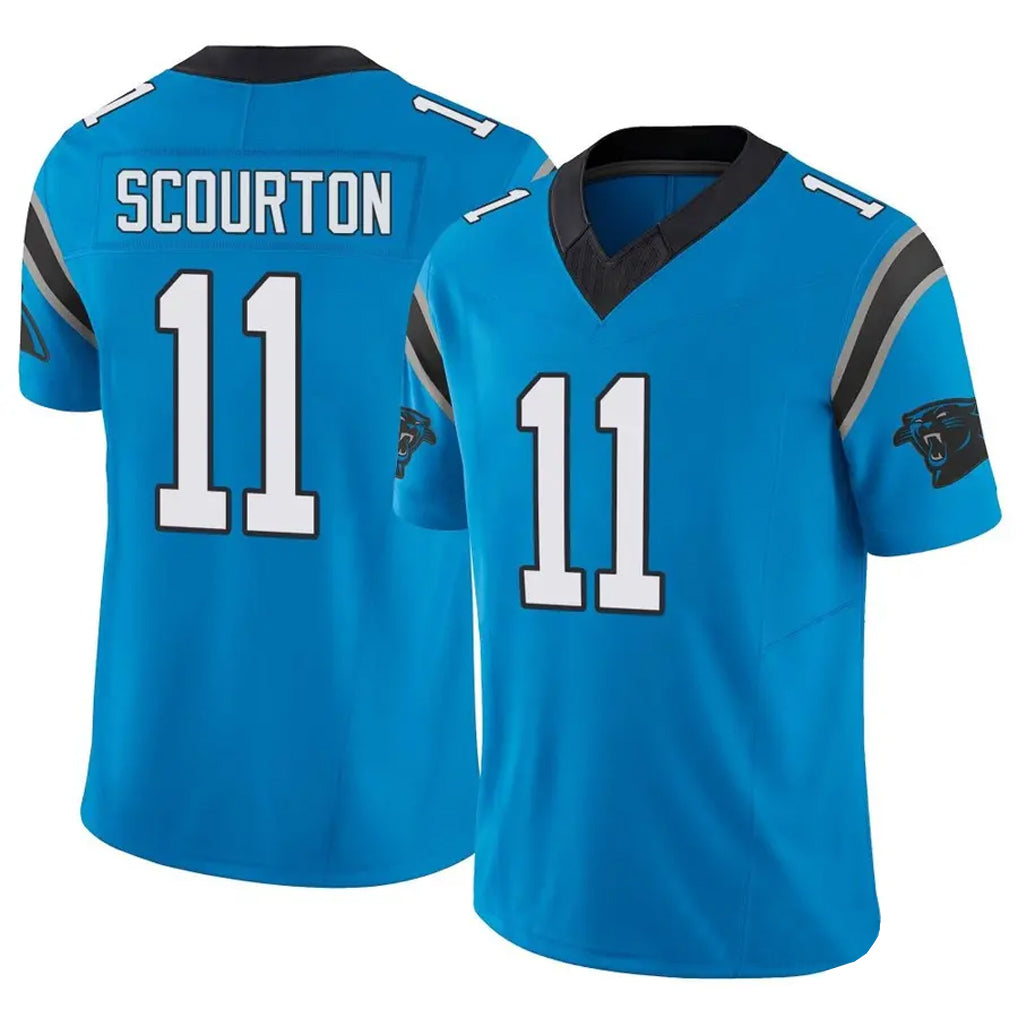 CAdoa C.Panthers #11 Nic Scourton Player Blue Limited Vapor F.U.S.E. Home Game Jerseys