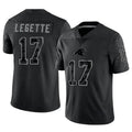 CAdoa C.Panthers #17 Xavier Legette Player Black REFLECTIVE Limited Stitched Jerseys