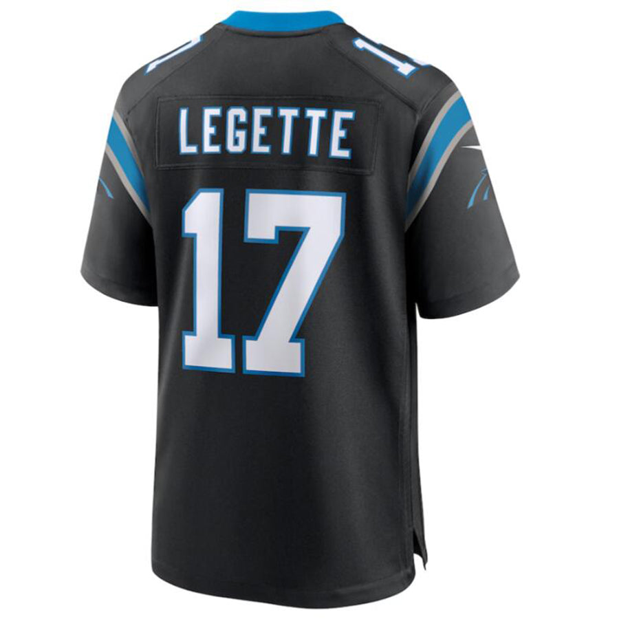 CAdoa C.Panthers #17 Xavier Legette Black 2024 First Round Pick Game Player Jersey American Stitched Jerseys