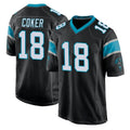 CAdoa C.Panthers #18 Jalen Coker Player Black Game Stitched Jerseys