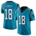 CAdoa C.Panthers #18 Jalen Coker Player Blue Vapor Untouchable Limited Game Stitched Jerseys