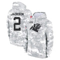 CAdoa C.Panthers #2 Michael Jackson Player Arctic Camo Salute to Service Pullover Hoodies Limited Game Stitched Jerseys