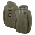 CAdoa C.Panthers #2 Michael Jackson Player Olive Salute to Service Hoodies Game Stitched Jerseys