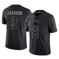 CAdoa C.Panthers #2 Mike Jackson Player Black Limited Reflective Game Stitched Jerseys