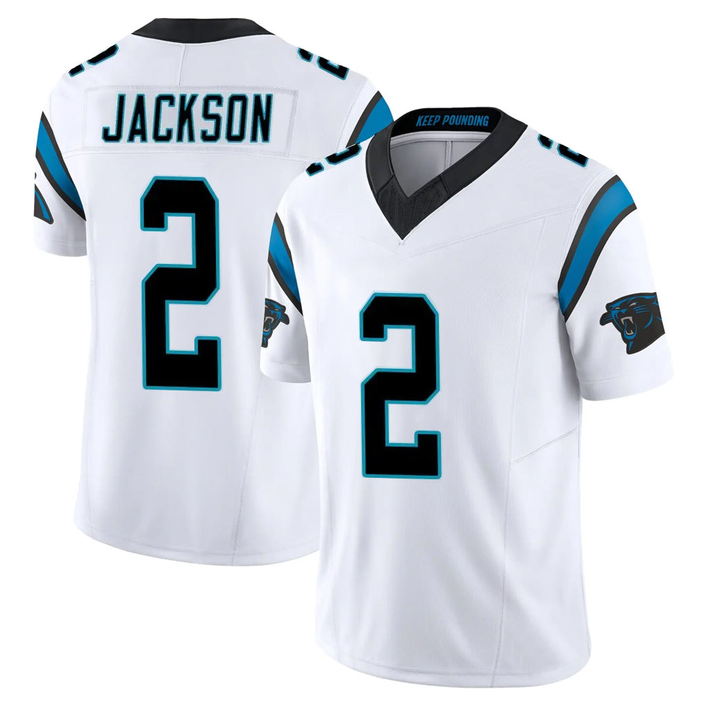 CAdoa C.Panthers #2 Mike Jackson Player White Vapor F.U.S.E. Limited Home Game Stitched Jerseys