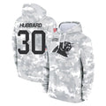 CAdoa C.Panthers #30 Chuba Hubbard Player Arctic Camo Salute to Service Pullover Hoodies Limited Game Stitched Jerseys