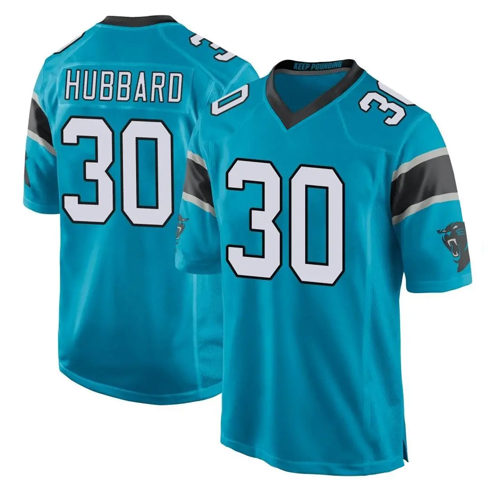 CAdoa C.Panthers #30 Chuba Hubbard Player Blue Game Stitched Jerseys