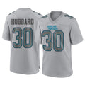 CAdoa C.Panthers #30 Chuba Hubbard Player Gray Atmosphere Fashion Game Stitched Jerseys