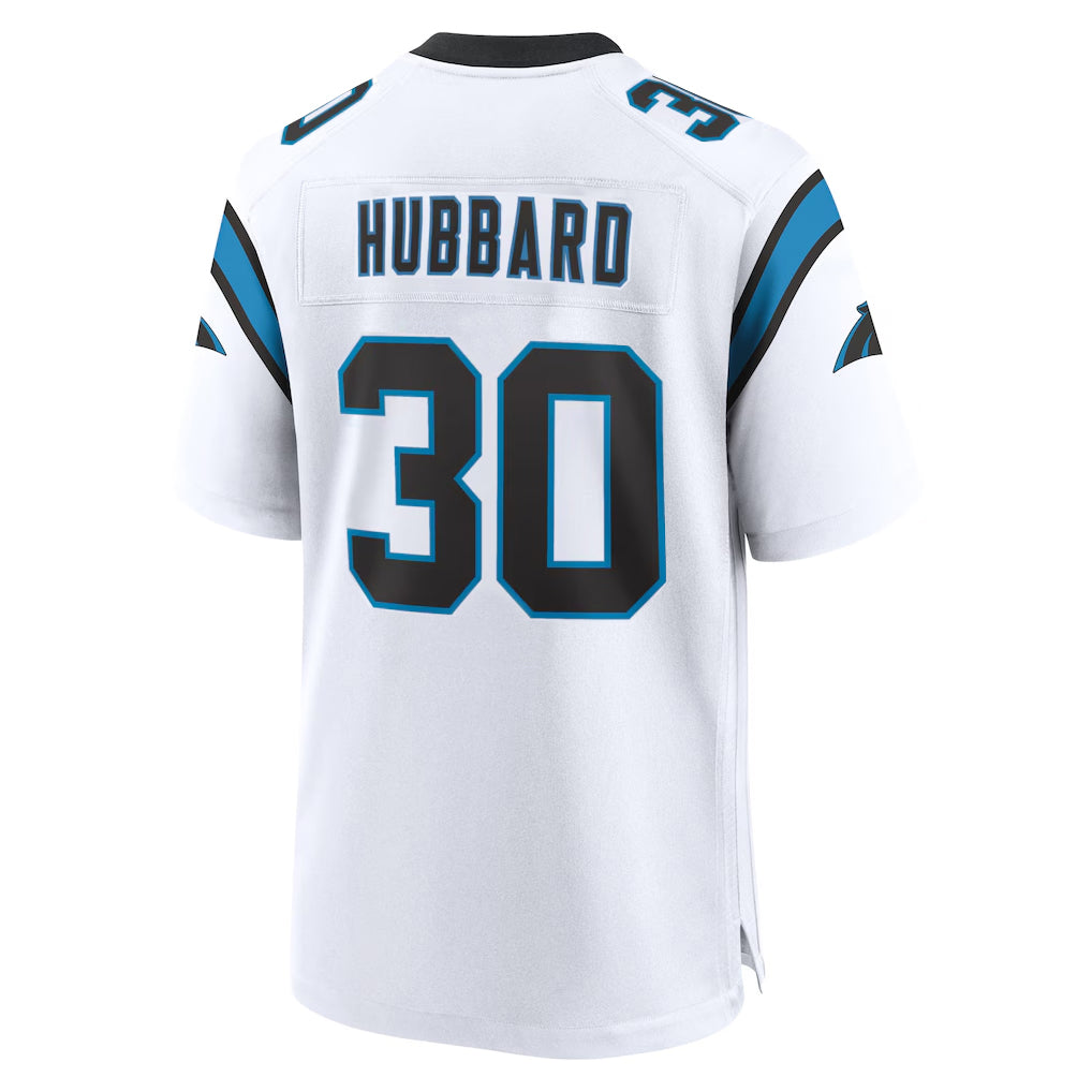 CAdoa C.Panthers #30 Chuba Hubbard Player White Home Game Stitched Jerseys