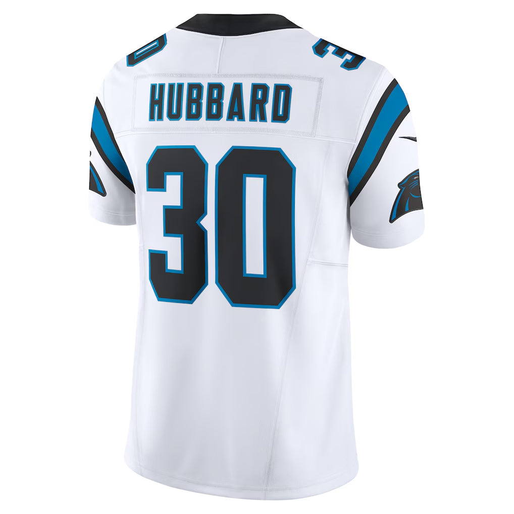 CAdoa C.Panthers #30 Chuba Hubbard Player White Vapor F.U.S.E. Limited Stitched Jerseys