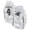 CAdoa C.Panthers #4 Tetairoa McMillan Player Arctic Camo Salute to Service Limited Hoodies Stitched Jerseys