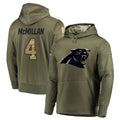 CAdoa C.Panthers #4 Tetairoa McMillan Player Olive Salute to Service Limited Hoodies Stitched Jerseys