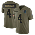 CAdoa C.Panthers #4 Tetairoa McMillan Player Salute To Service Olive Limited Stitched Jerseys