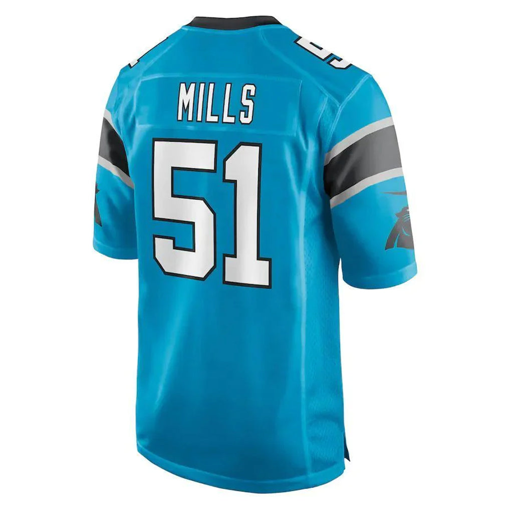 CAdoa C.Panthers #51 Sam Mills Player Blue Game Stitched Jerseys