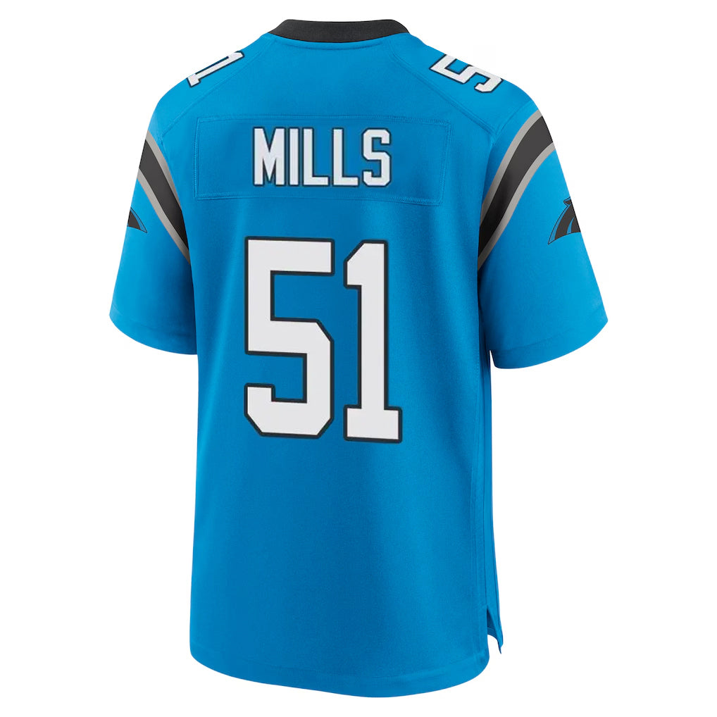 CAdoa C.Panthers #51 Sam Mills Player Blue Home Game Stitched Jerseys