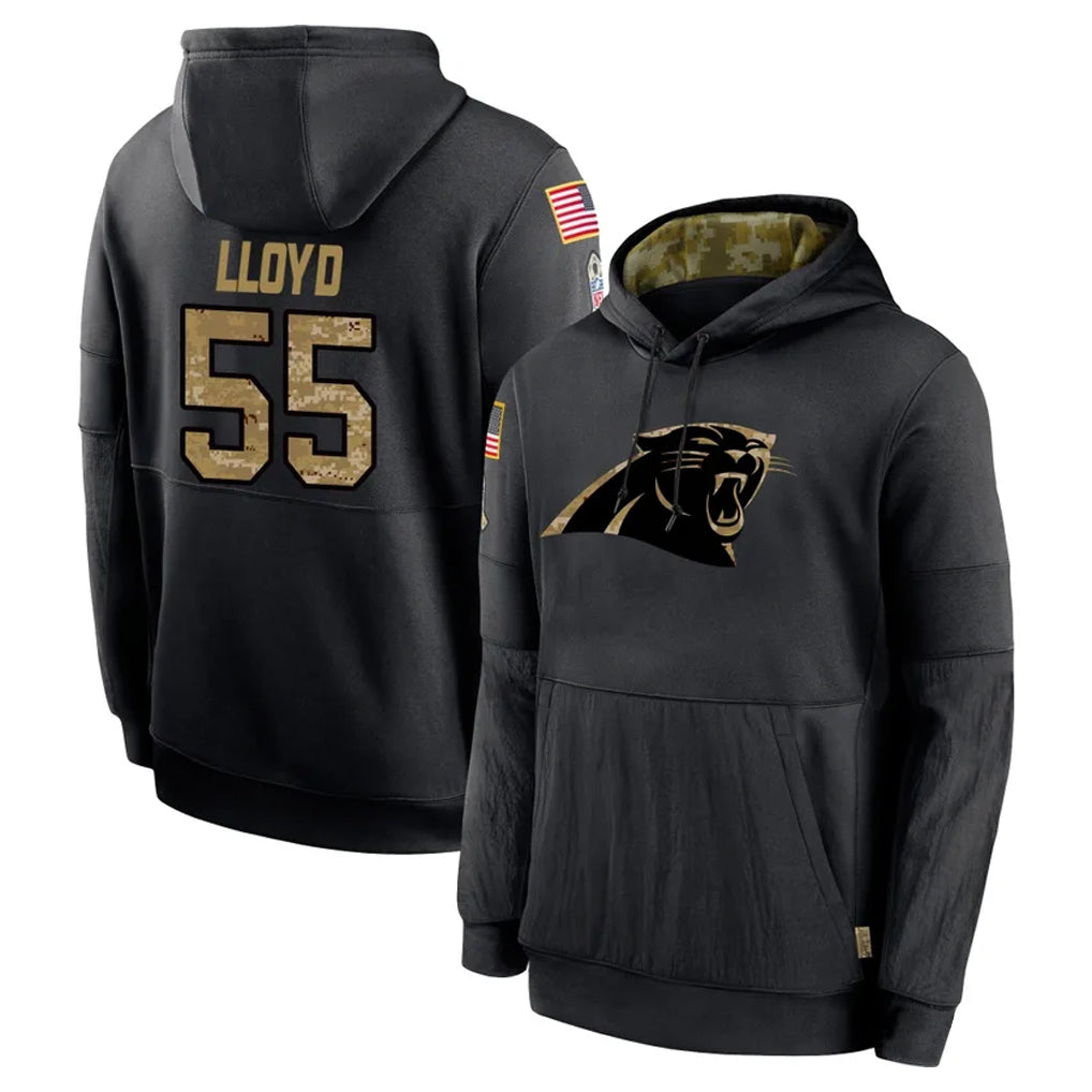CAdoa C.Panthers #55 Devin Lloyd Player Black Salute to Service Pullover Hoodies Limited Game Stitched Jerseys