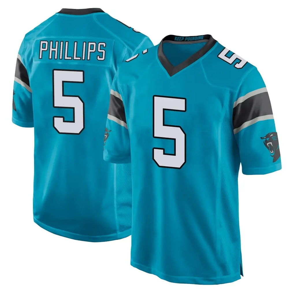 CAdoa C.Panthers #5 Jaelan Phillips Player Blue Game Stitched Jerseys
