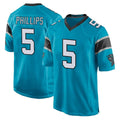 CAdoa C.Panthers #5 Jaelan Phillips Player Blue Game Stitched Jerseys