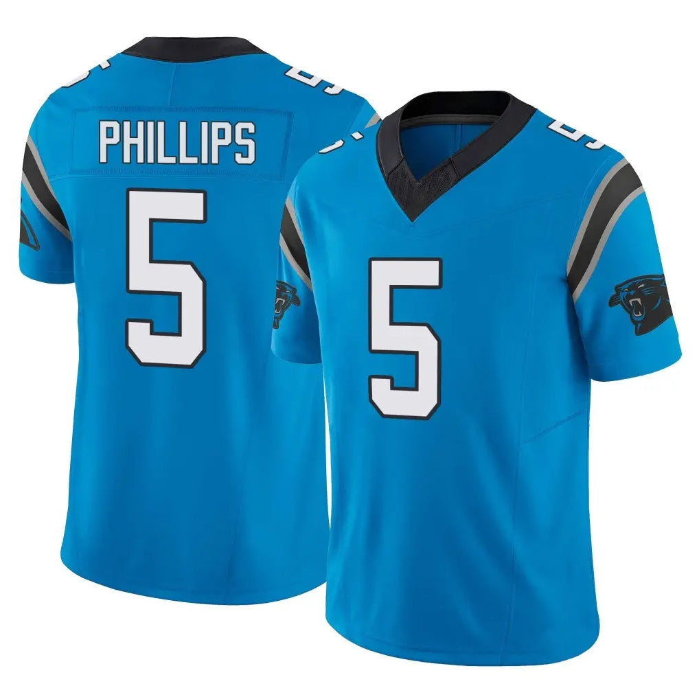 CAdoa C.Panthers #5 Jaelan Phillips Player Blue Vapor F.U.S.E. Limited Home Game Stitched Jerseys