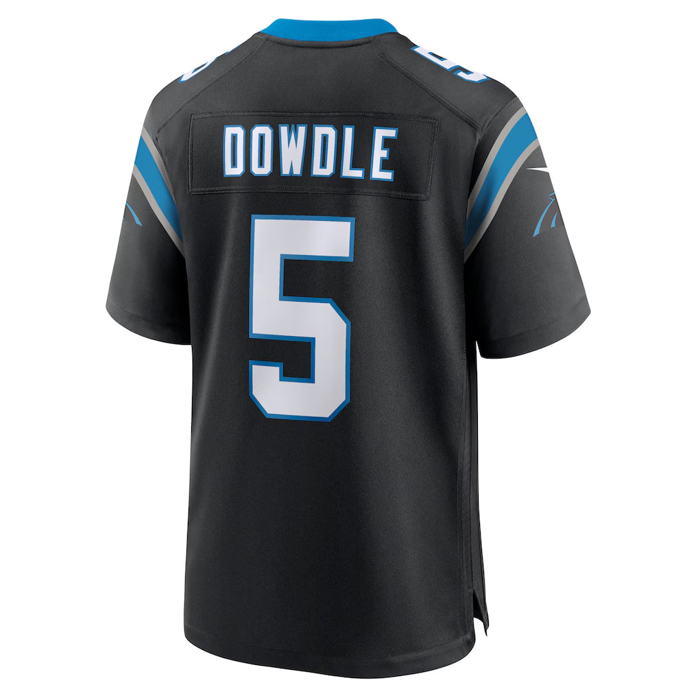 CAdoa C.Panthers #5 Rico Dowdle Player Black Home Game Stitched Jerseys