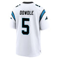 CAdoa C.Panthers #5 Rico Dowdle Player White Home Game Stitched Jerseys