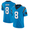 CAdoa C.Panthers #8 Jaycee Horn Player Blue Vapor F.U.S.E. Limited Home Game Stitched Jerseys