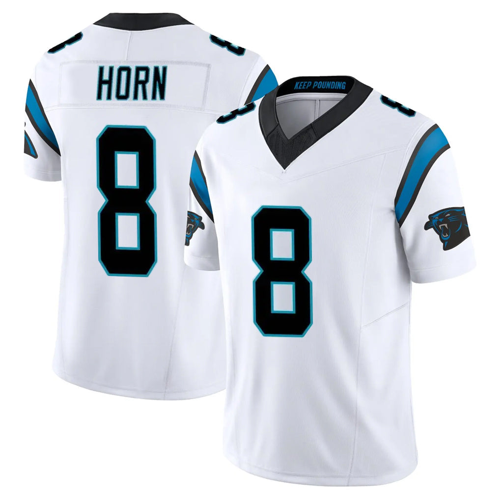 CAdoa C.Panthers #8 Jaycee Horn Player White Vapor F.U.S.E. Limited Home Game Stitched Jerseys
