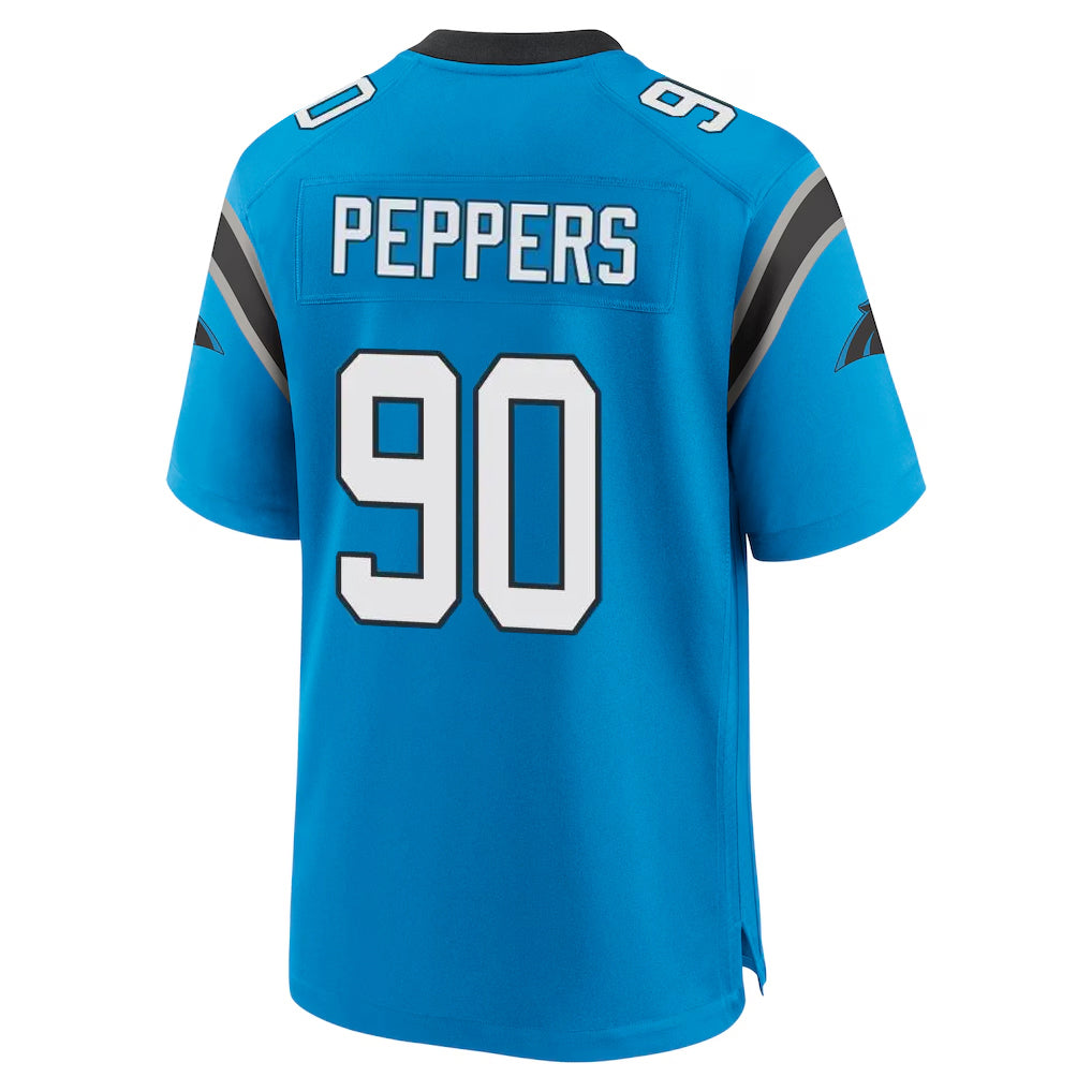 CAdoa C.Panthers #90 Julius Peppers Player Blue Home Game Stitched Jerseys