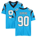 CAdoa C.Panthers #90 Julius Peppers Player Blue Mitchell & Ness Legacy Replica Stitched Jerseys