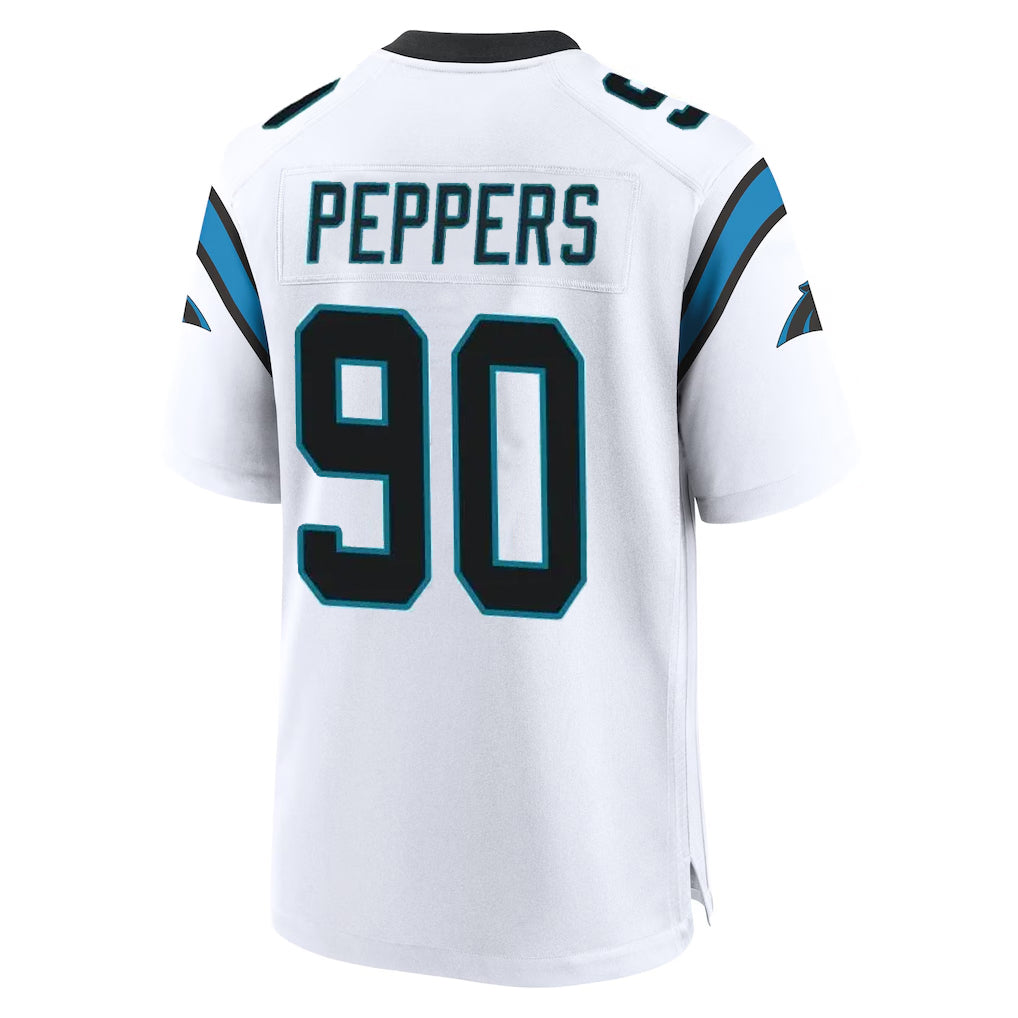 CAdoa C.Panthers #90 Julius Peppers Player White Home Game Stitched Jerseys
