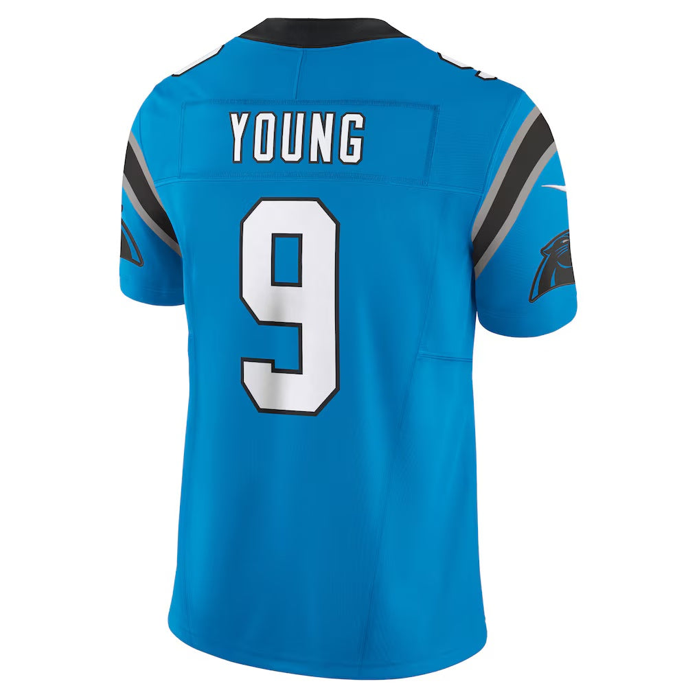 CAdoa C.Panthers #9 Bryce Young Blue Vapor F.U.S.E. Limited Stitched Jerseys