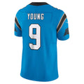 CAdoa C.Panthers #9 Bryce Young Blue Vapor F.U.S.E. Limited Stitched Jerseys