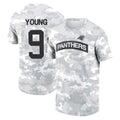 CAdoa C.Panthers #9 Bryce Young Player Arctic Camo Salute to Service T-Shirt Hoodies Stitched Jerseys