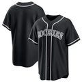 CAdoa C.Rockies Black Fashion Out Home Game Blank Player Stitched Jerseys